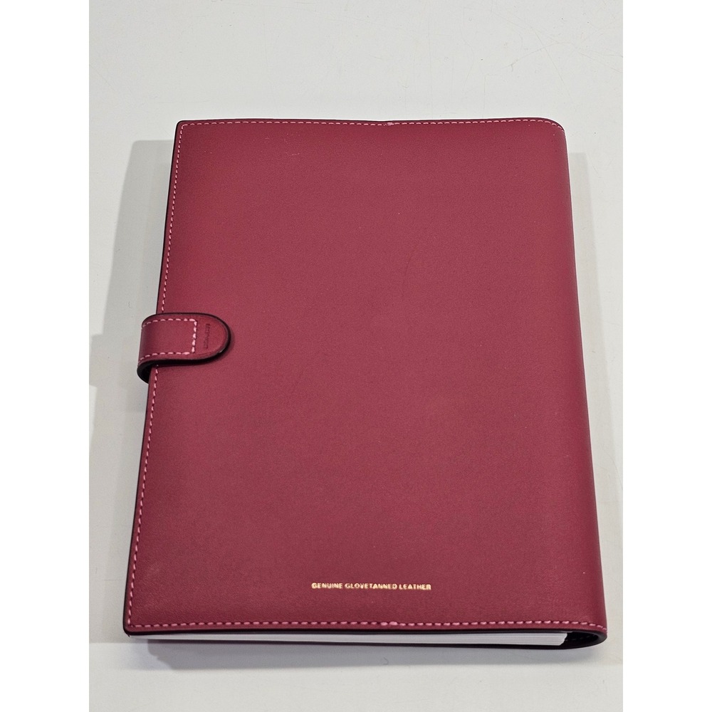 Coach Glovetanned Leather Notebook Cover Turnlock Magenta Pink w/ Pen & Journal - Picture 3 of 10